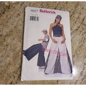 Butterick Pattern Sz 9-14 Pants #6027 Uncut Hip Hop Oversize Baggy Y2k 90's